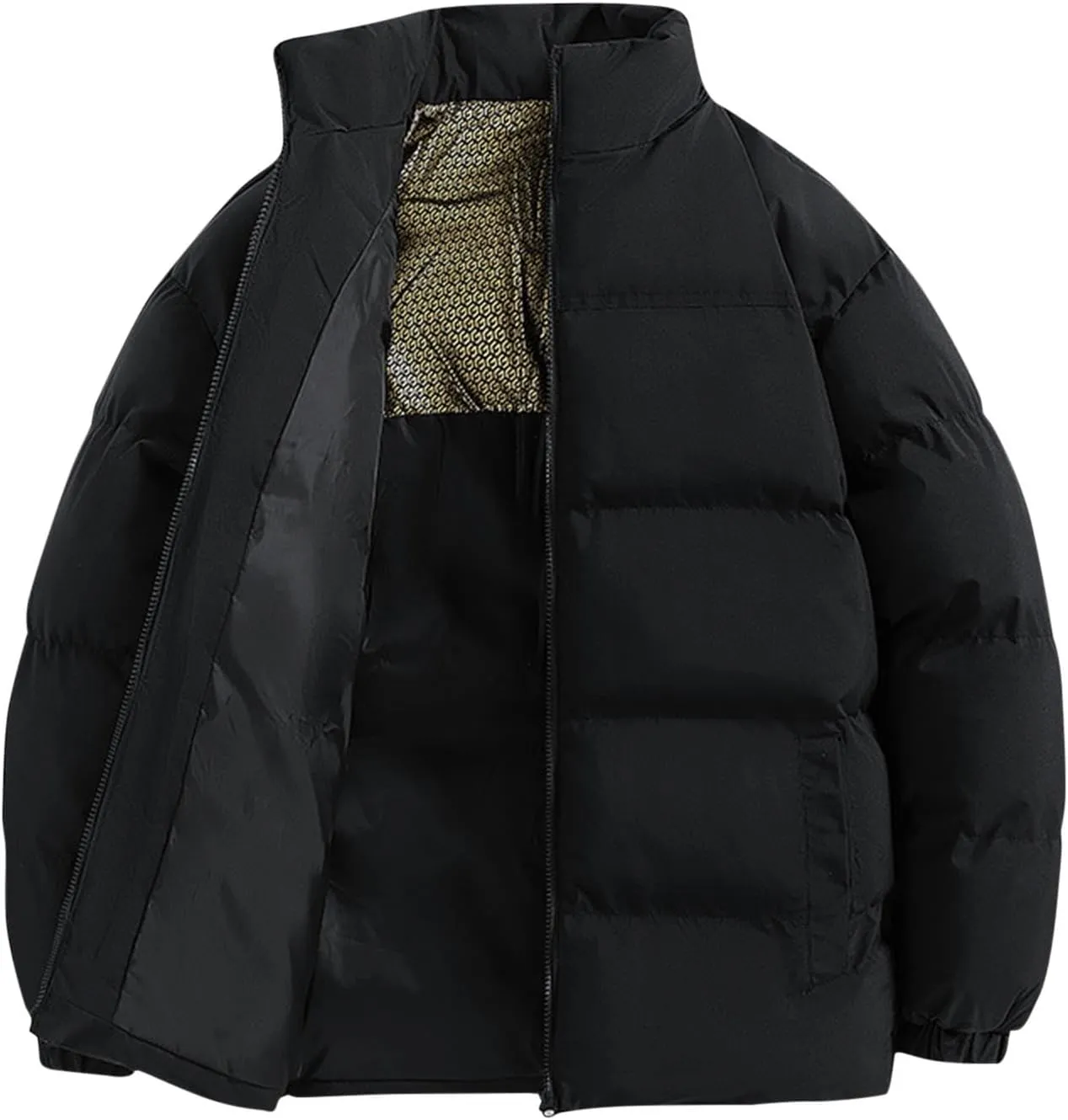Mens Winter Down Coat Warm Winter Puffer Jacket Waterproof Thicken Insulated Windproof Quilted Coat Outwear Plus Size