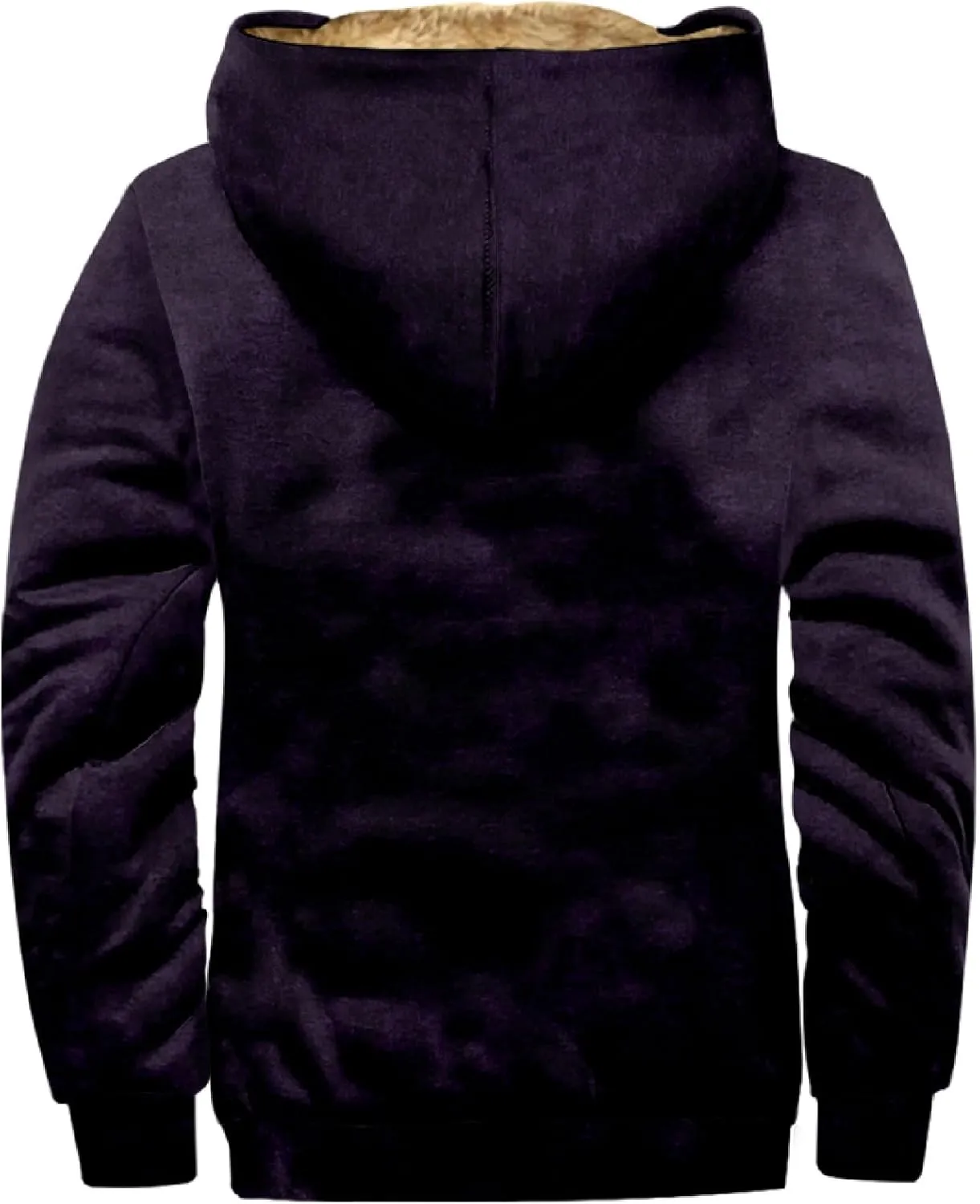 Men's Winter Jacket Fleece Workout Hoodie Full Zip Jackets Outerwear Long Sleeve Thick Sport Coat Motorcycle Jacket