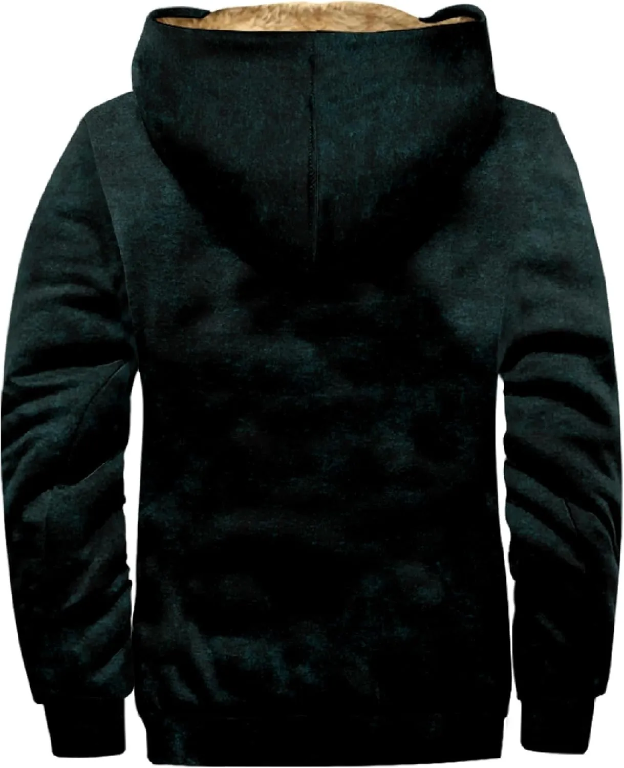 Men's Winter Jacket Fleece Workout Hoodie Full Zip Jackets Outerwear Long Sleeve Thick Sport Coat Motorcycle Jacket