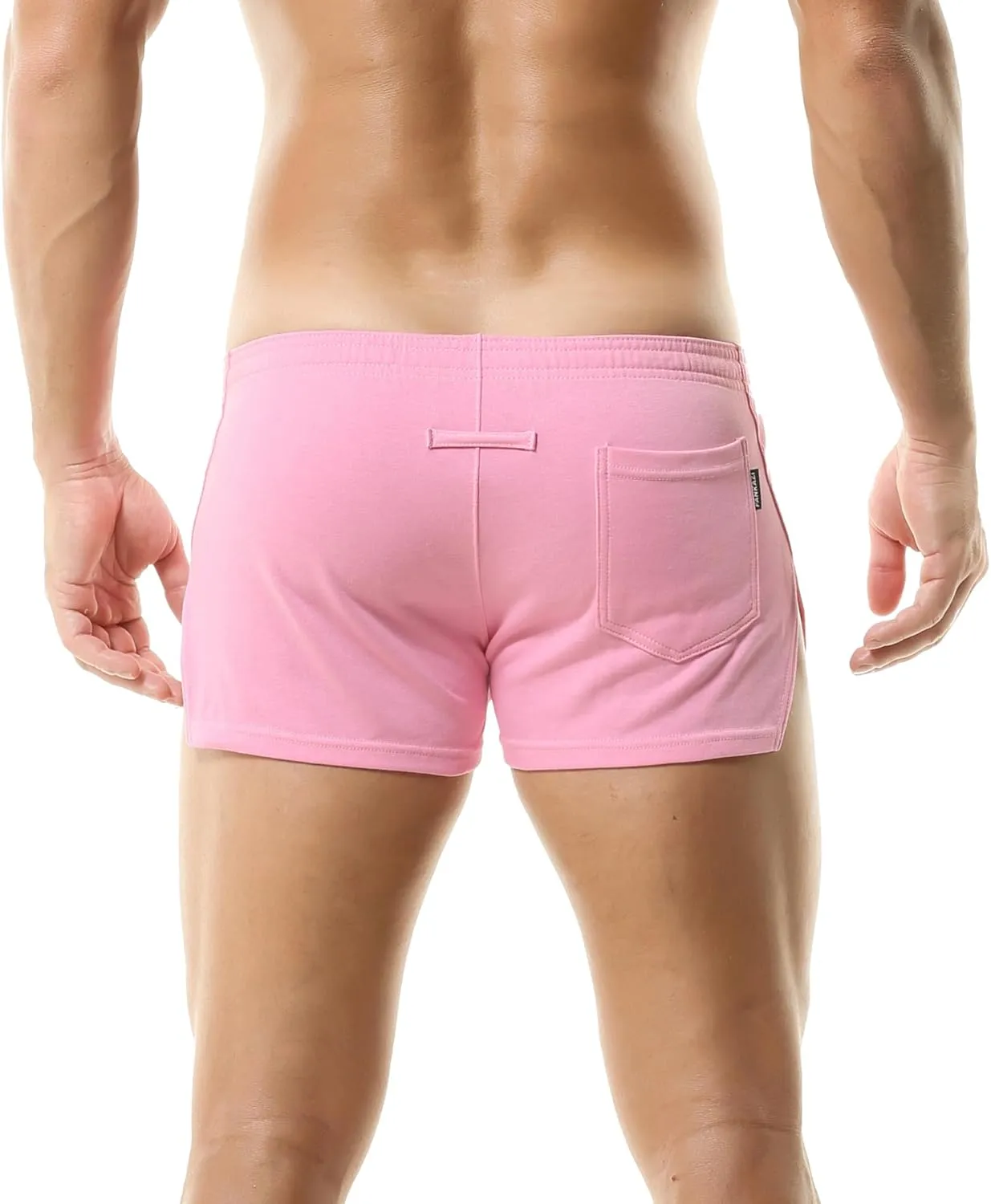 Mens Workout Sweat Shorts 3 Inch Cotton Fitness Running Shorts Simple Active Shorts