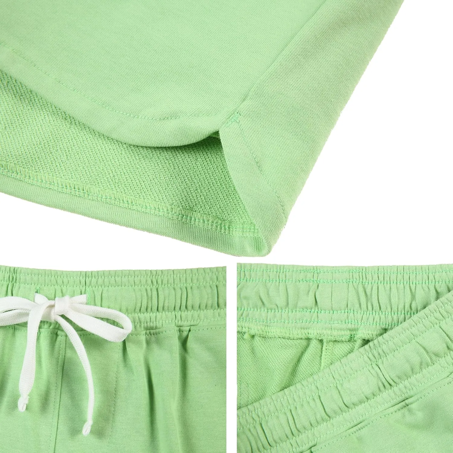 Mens Workout Sweat Shorts 3 Inch Cotton Fitness Running Shorts Simple Active Shorts