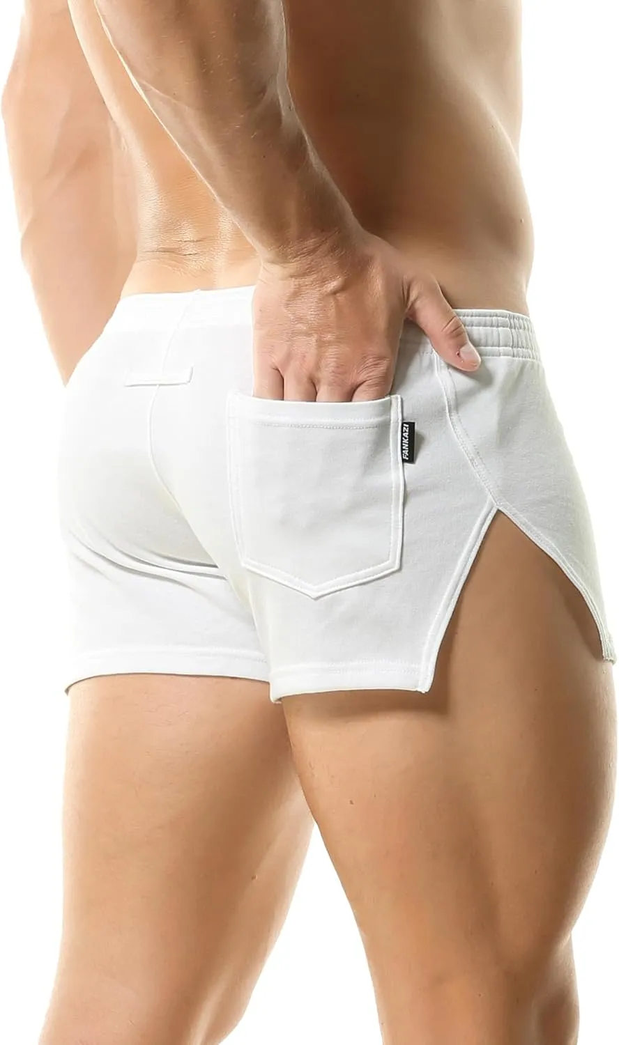 Mens Workout Sweat Shorts 3 Inch Cotton Fitness Running Shorts Simple Active Shorts