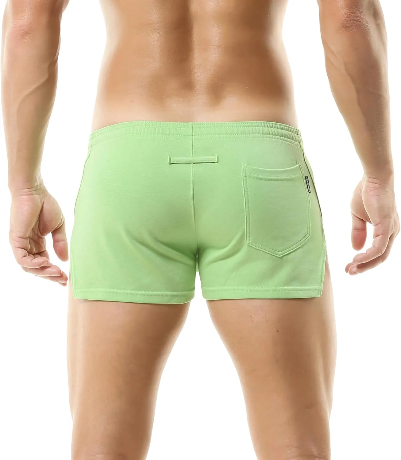 Mens Workout Sweat Shorts 3 Inch Cotton Fitness Running Shorts Simple Active Shorts