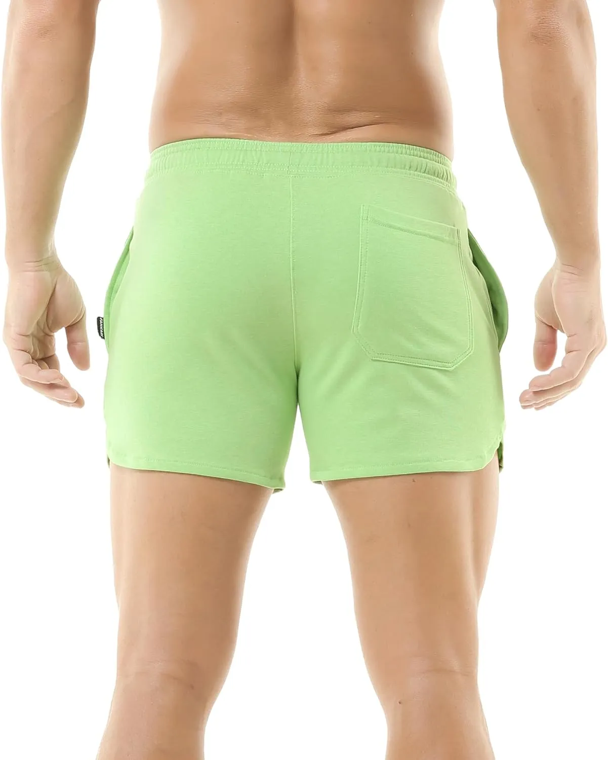 Mens Workout Sweat Shorts 3 Inch Cotton Fitness Running Shorts Simple Active Shorts