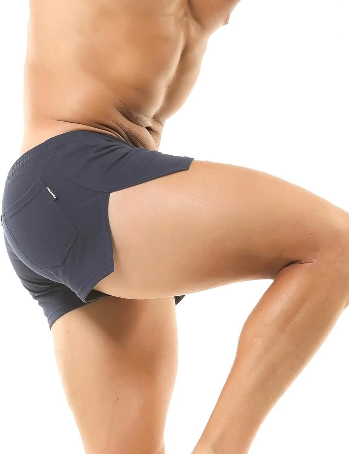 Mens Workout Sweat Shorts 3 Inch Cotton Fitness Running Shorts Simple Active Shorts