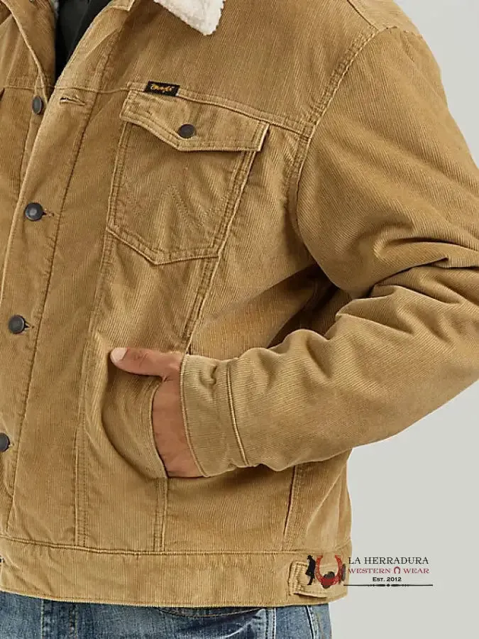 MEN'S WRANGLER® COWBOY SHERPA LINED CORDUROY JACKET