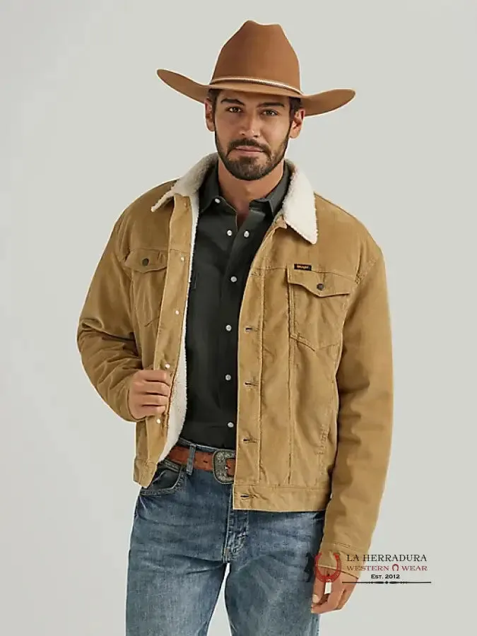MEN'S WRANGLER® COWBOY SHERPA LINED CORDUROY JACKET