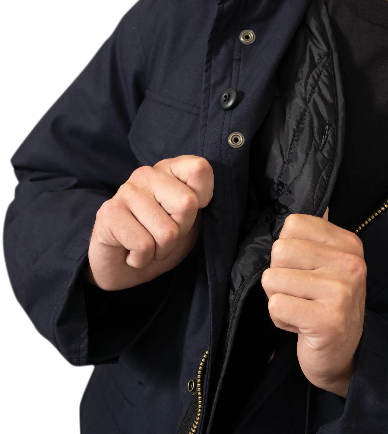 Midnight Blue - Tactical M-65 Field Jacket Army Coat M1965 - Poly/Cotton with Liner