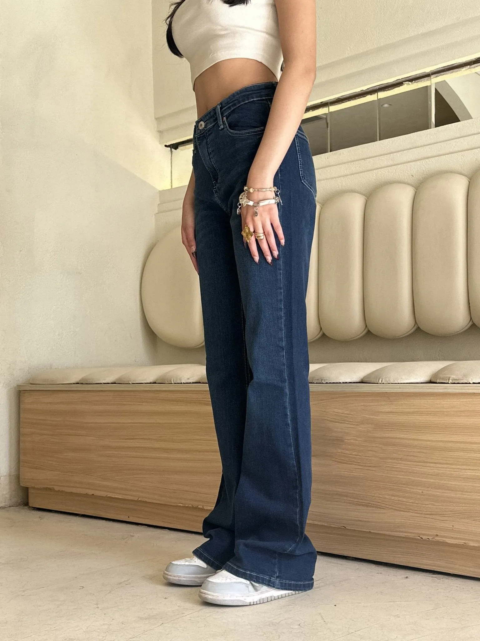 Midnight Flared - Navy Blue Jeans.