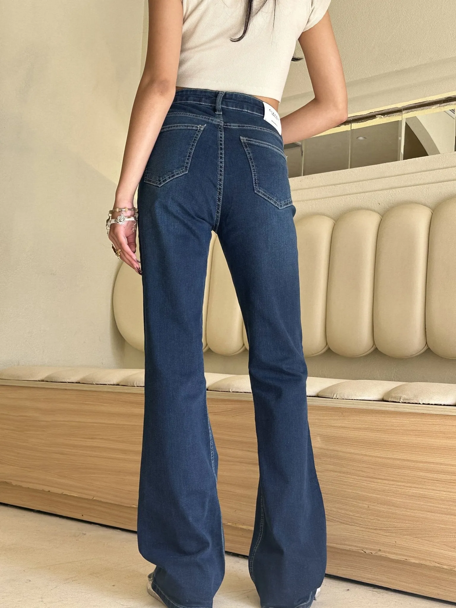 Midnight Flared - Navy Blue Jeans.