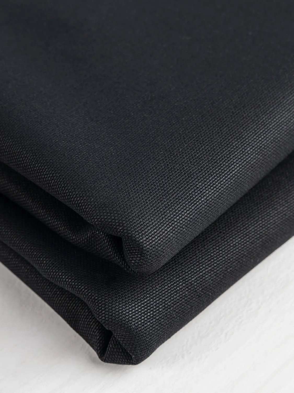 Midweight Core Collection Organic Cotton Canvas - Black - Swatch