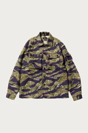 MIL SHT-JACKET - Tiger Stripe Jacquard