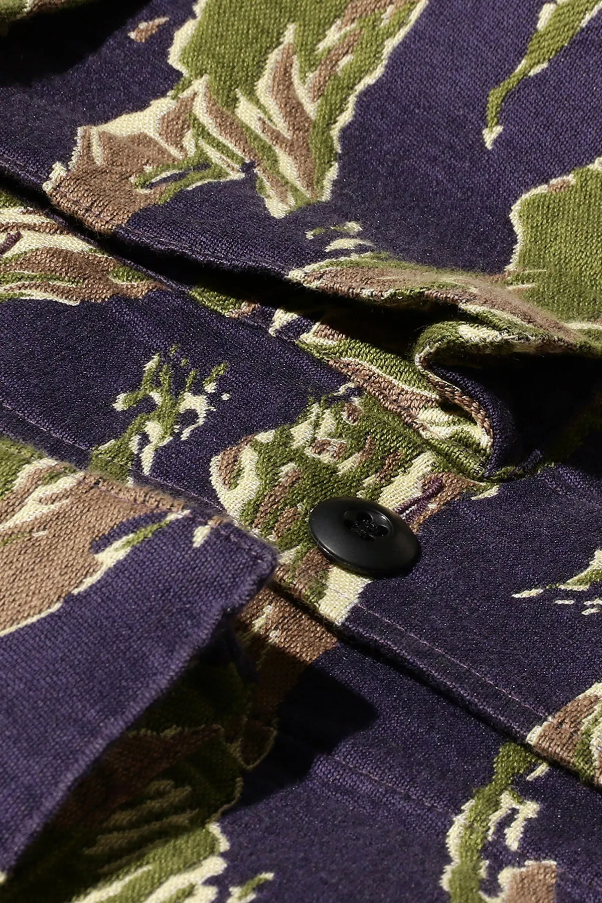 MIL SHT-JACKET - Tiger Stripe Jacquard