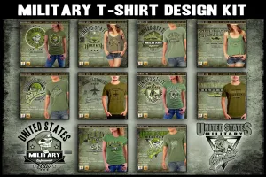 Military Art Kit Bundle for Adobe Illustrator