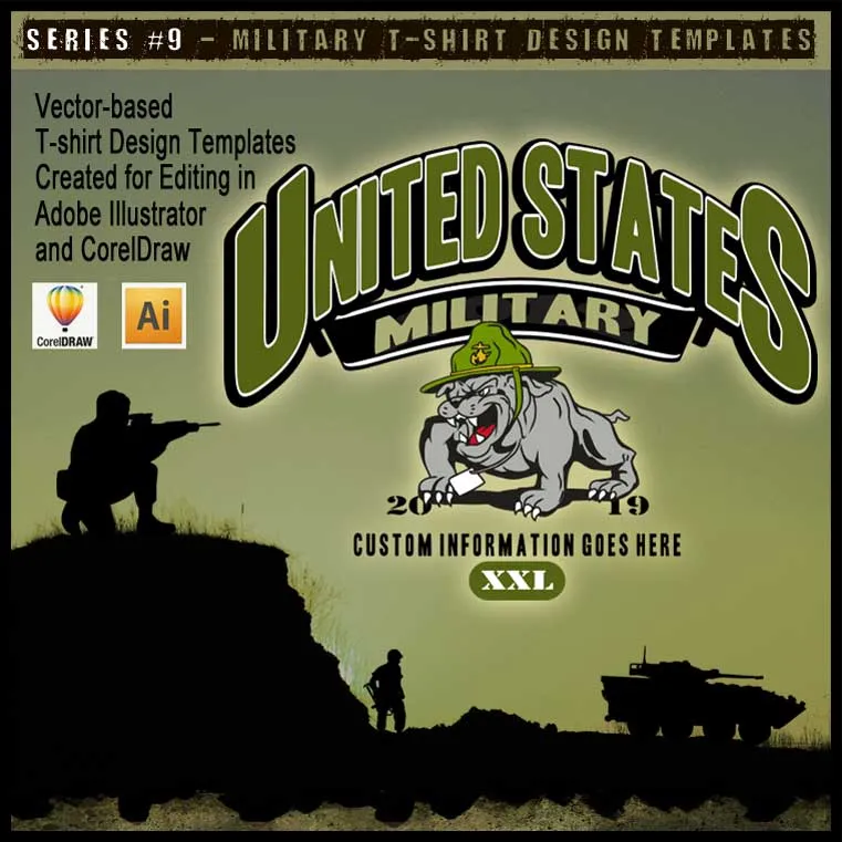 Military Art Kit Bundle for Adobe Illustrator