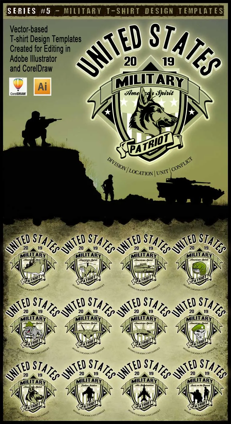 Military Art Kit Bundle for CorelDraw
