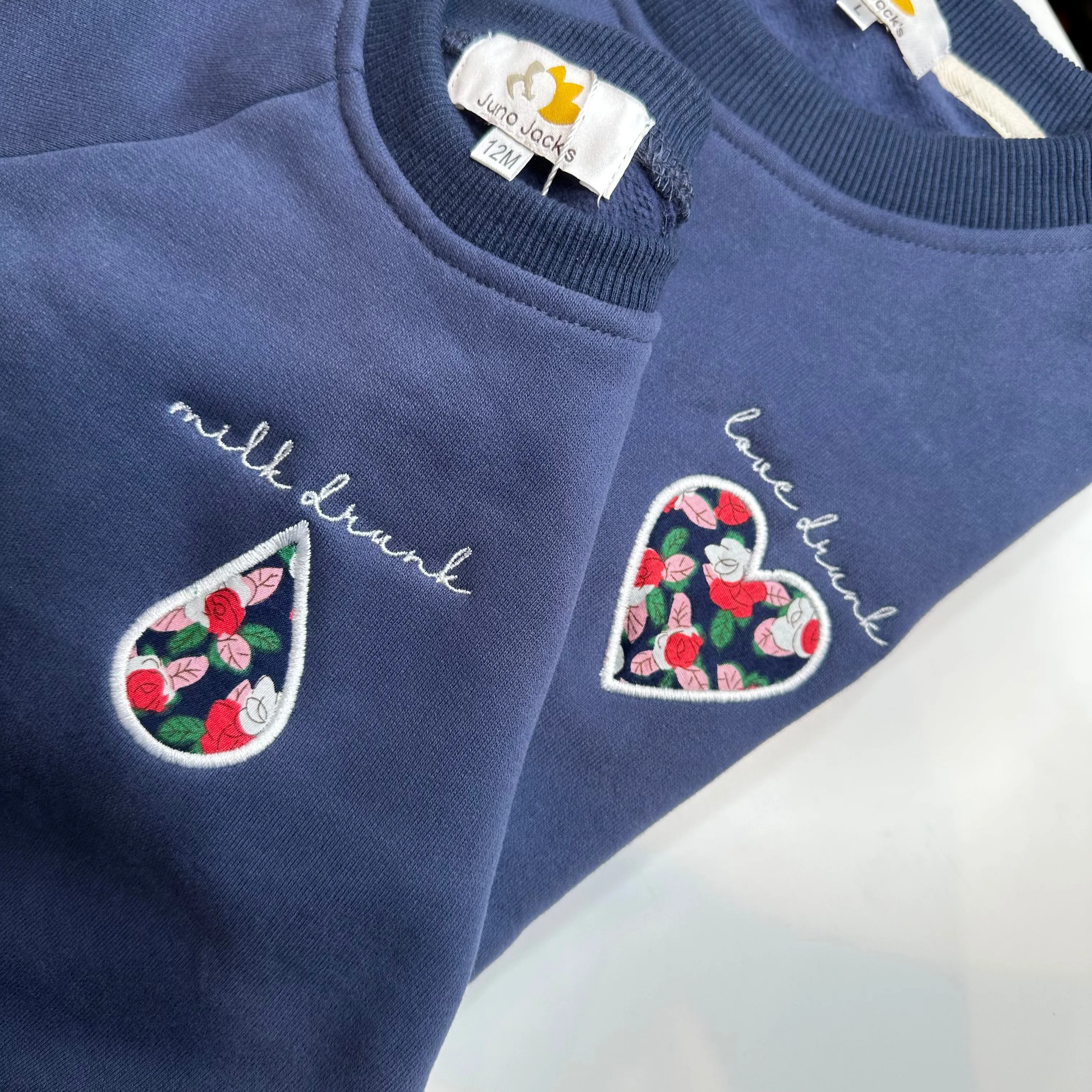 'Milk Drunk' Appliqué Baby/Child Sweatshirt