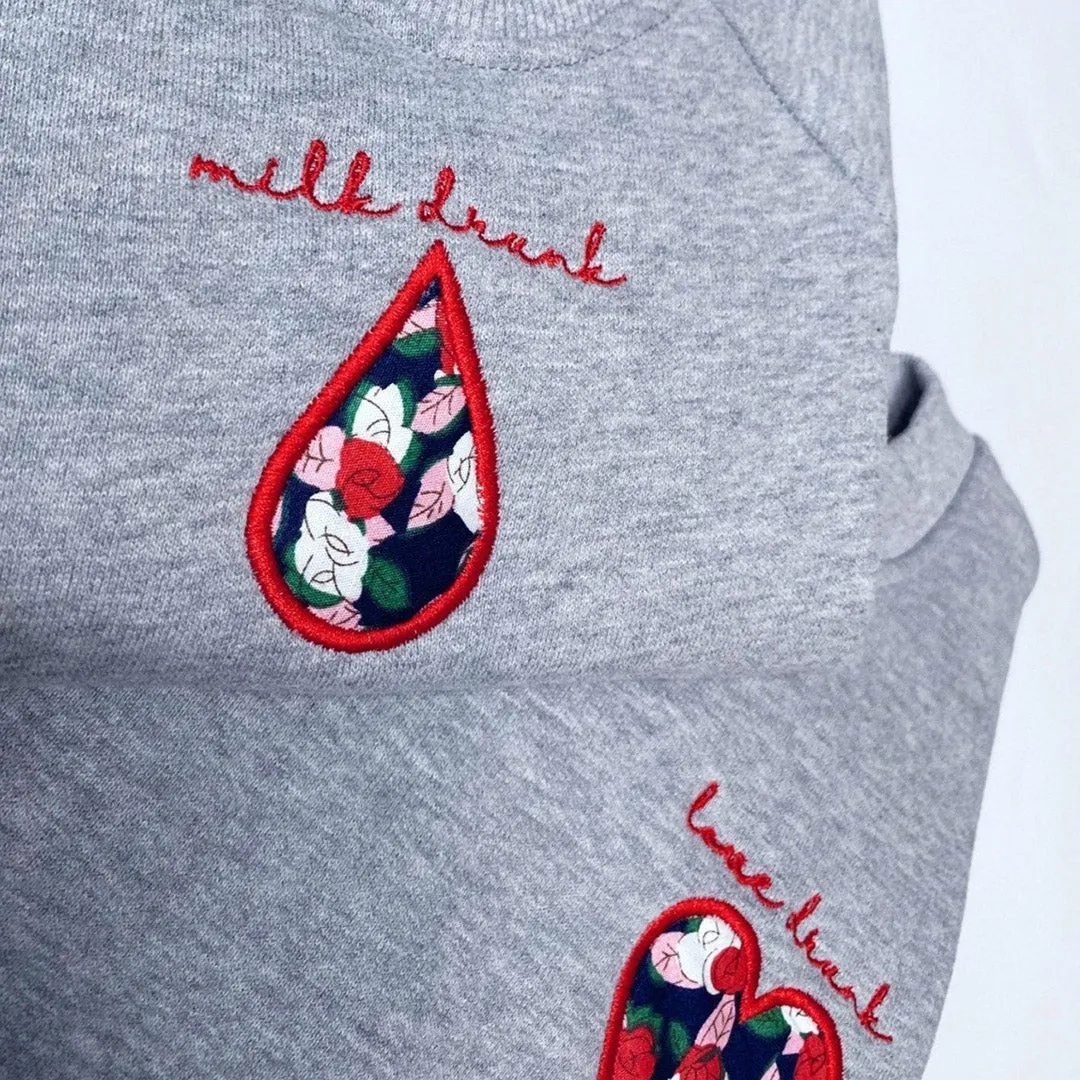'Milk Drunk' Appliqué Baby/Child Sweatshirt
