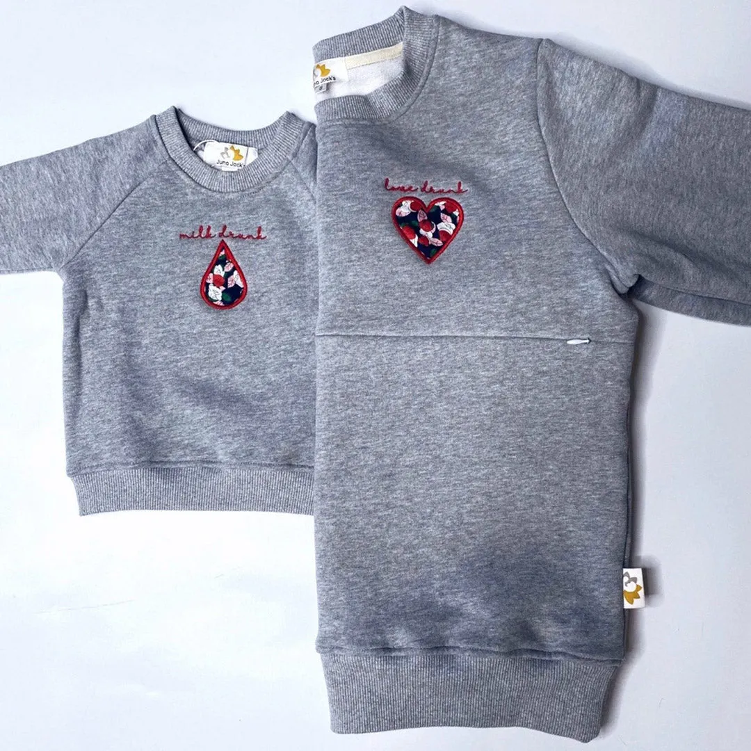 'Milk Drunk' Appliqué Baby/Child Sweatshirt