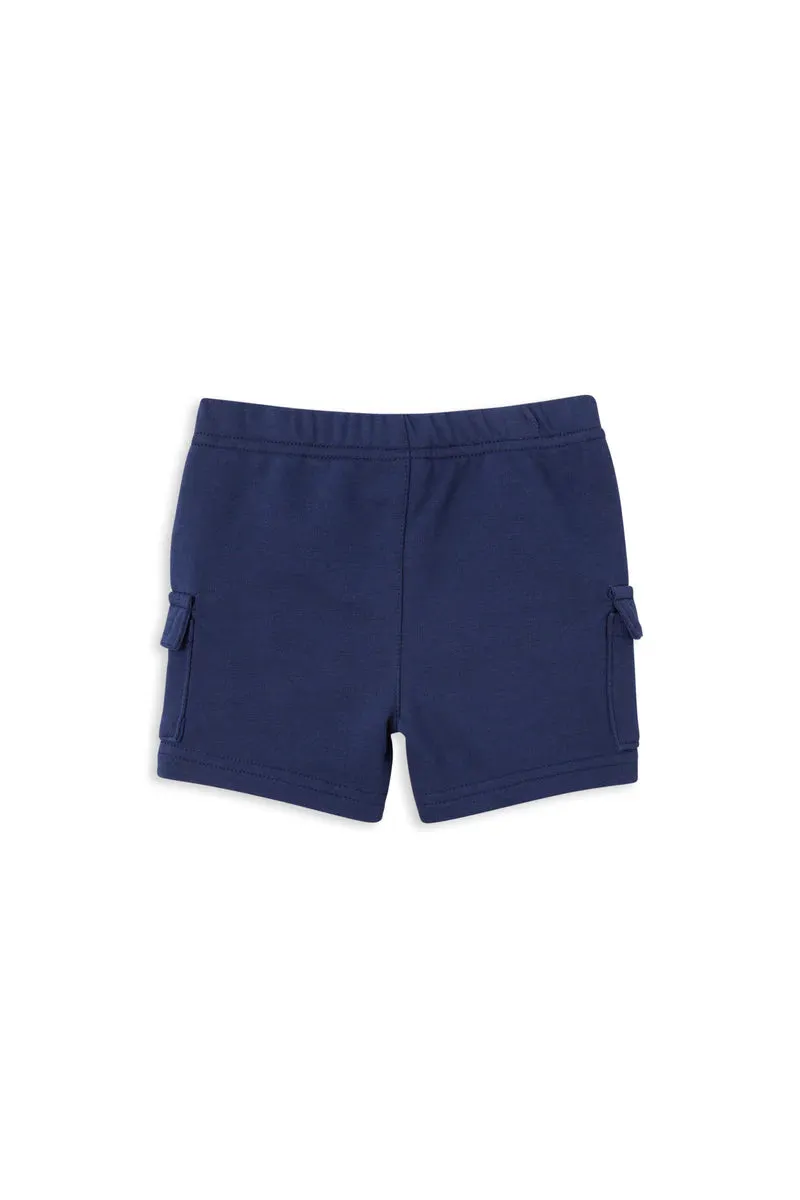 Milky - Navy Fleece Cargo Baby Short