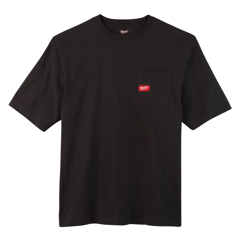 Milwaukee 601B Black Heavy Duty Short Sleeve Pocket Tee
