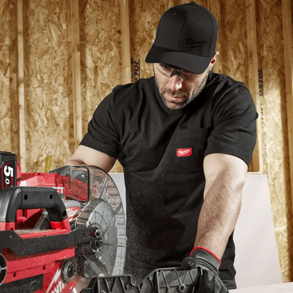 Milwaukee 601B Black Heavy Duty Short Sleeve Pocket Tee