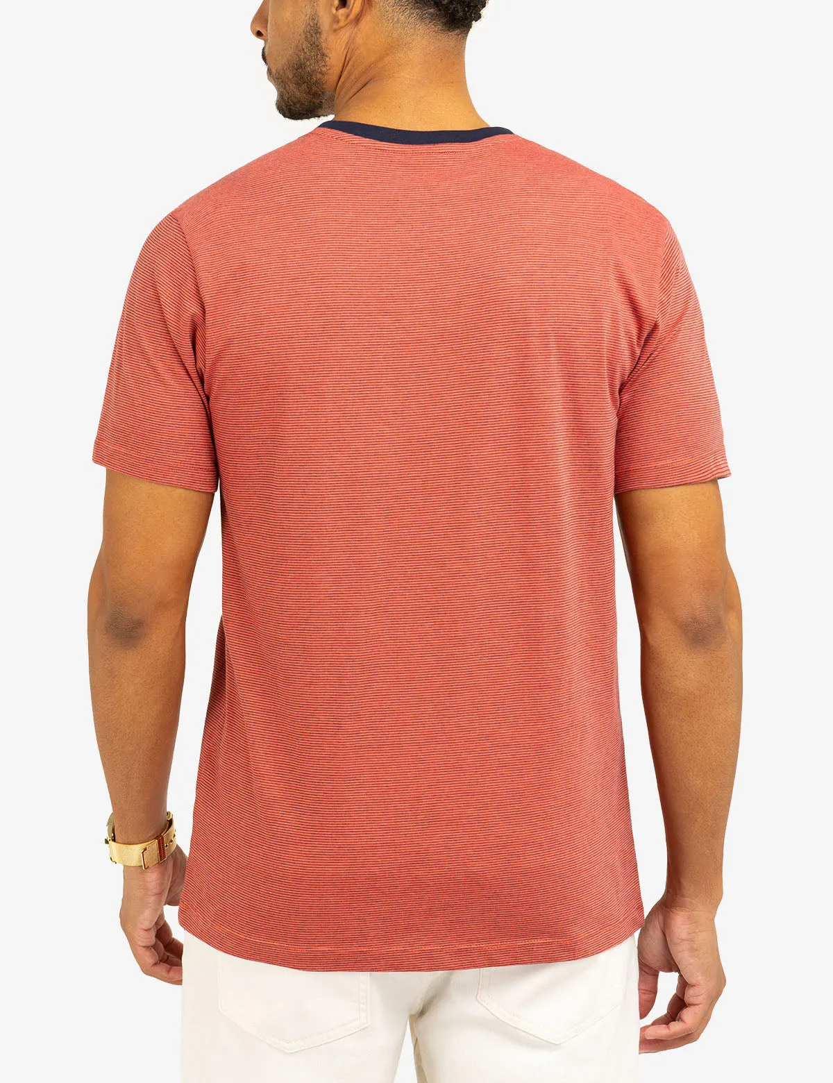 MINI STRIPE RINGER T-SHIRT WITH POCKET