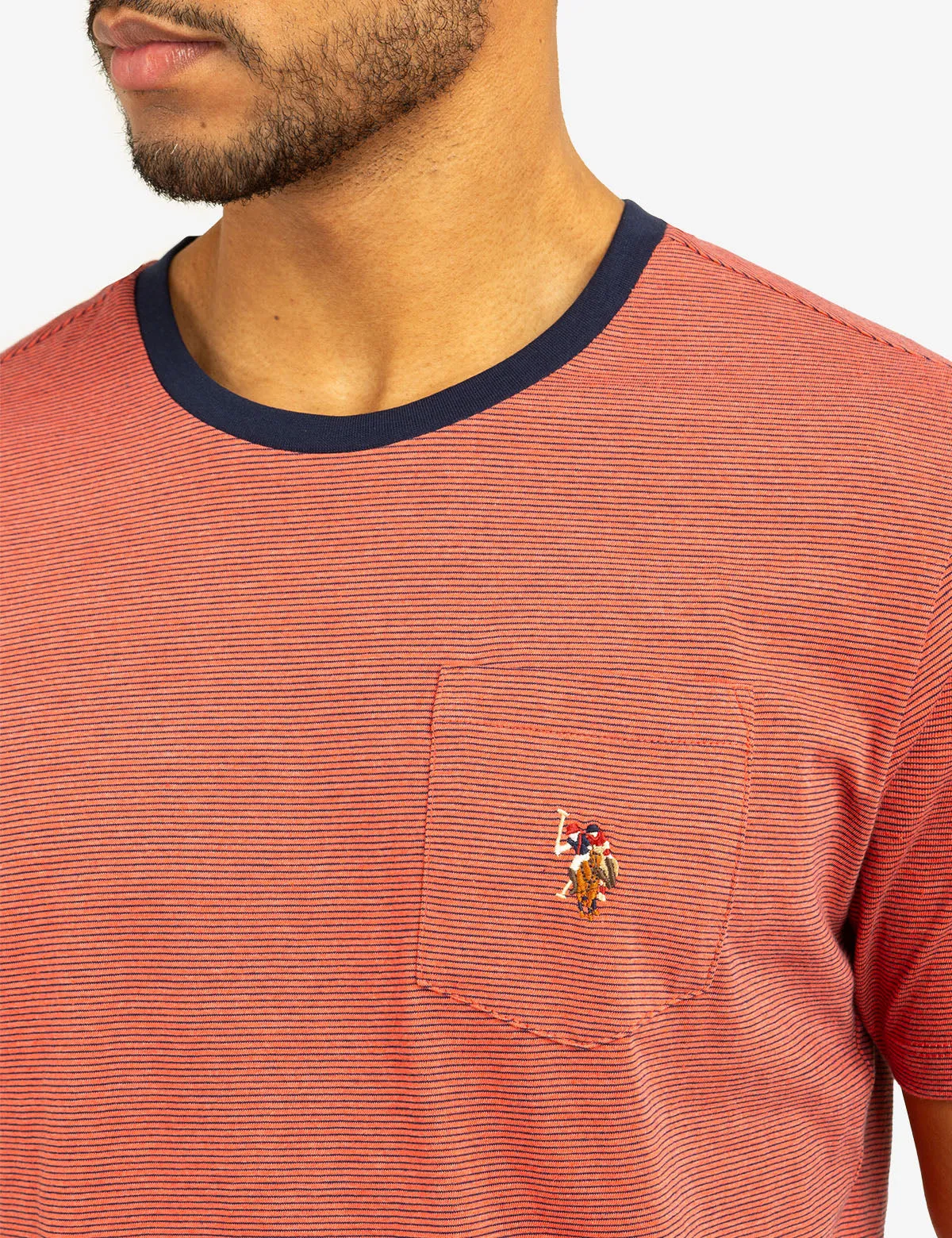 MINI STRIPE RINGER T-SHIRT WITH POCKET