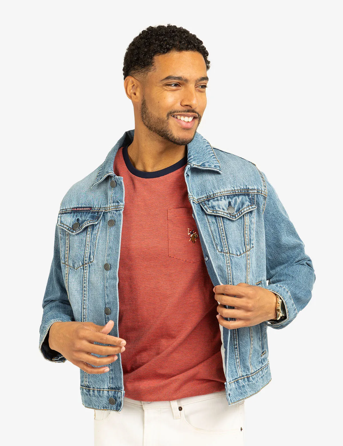 MINI STRIPE RINGER T-SHIRT WITH POCKET
