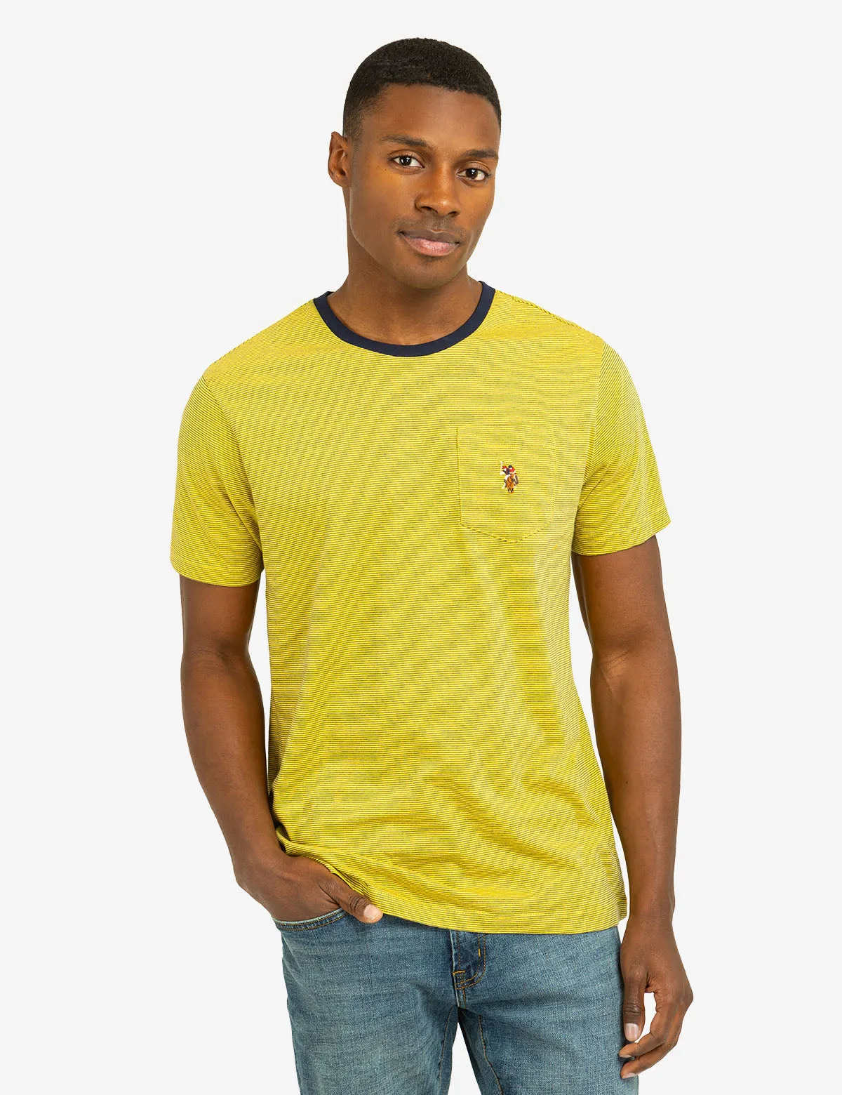 MINI STRIPE RINGER T-SHIRT WITH POCKET