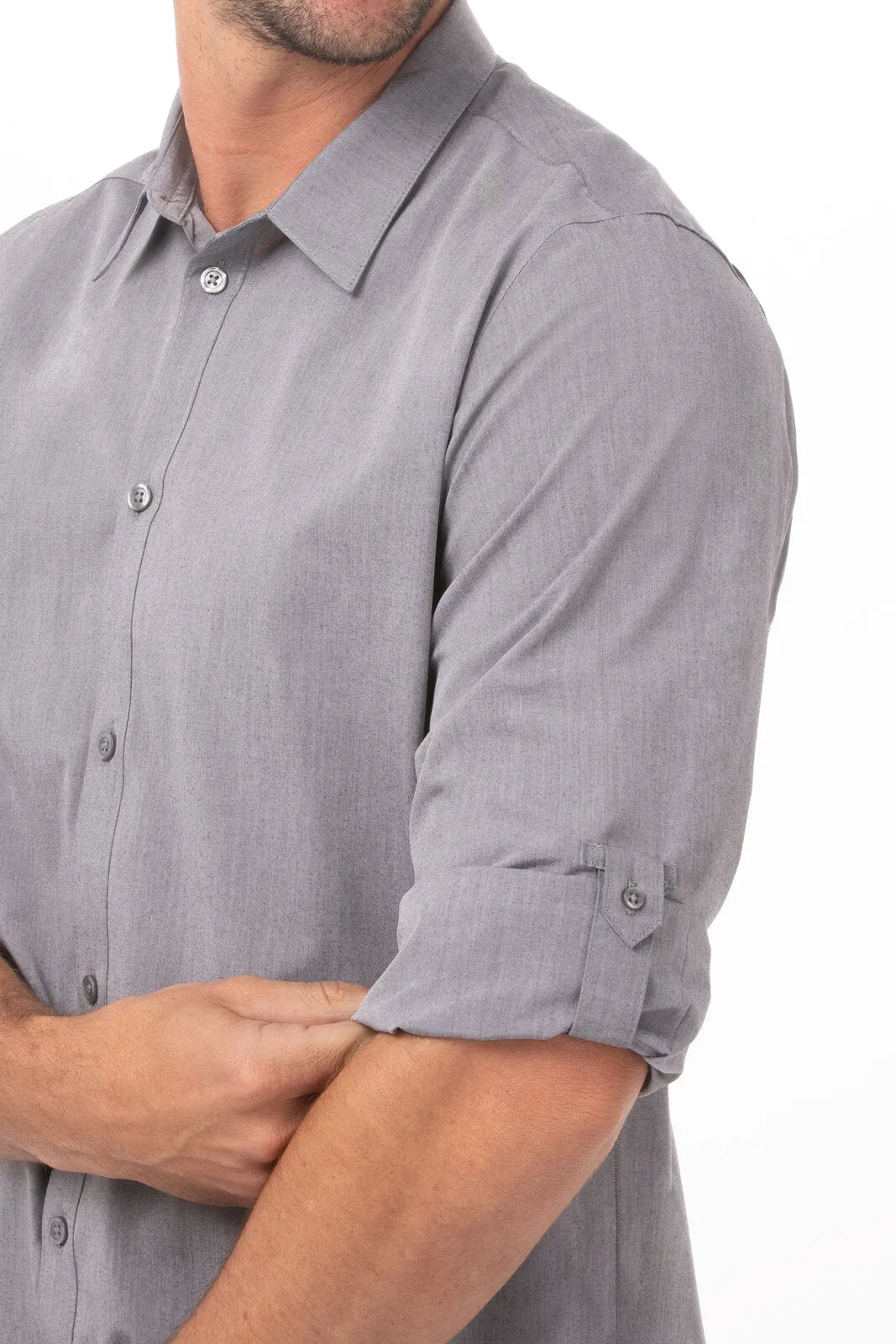 Modern Chambray Men's Dress Shirt