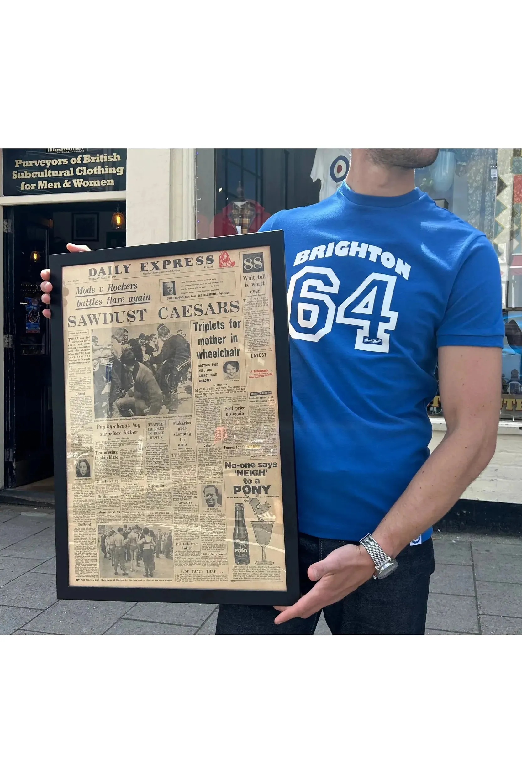 Modfather Clothing - Brighton 64 Savoy Blue - T-Shirt