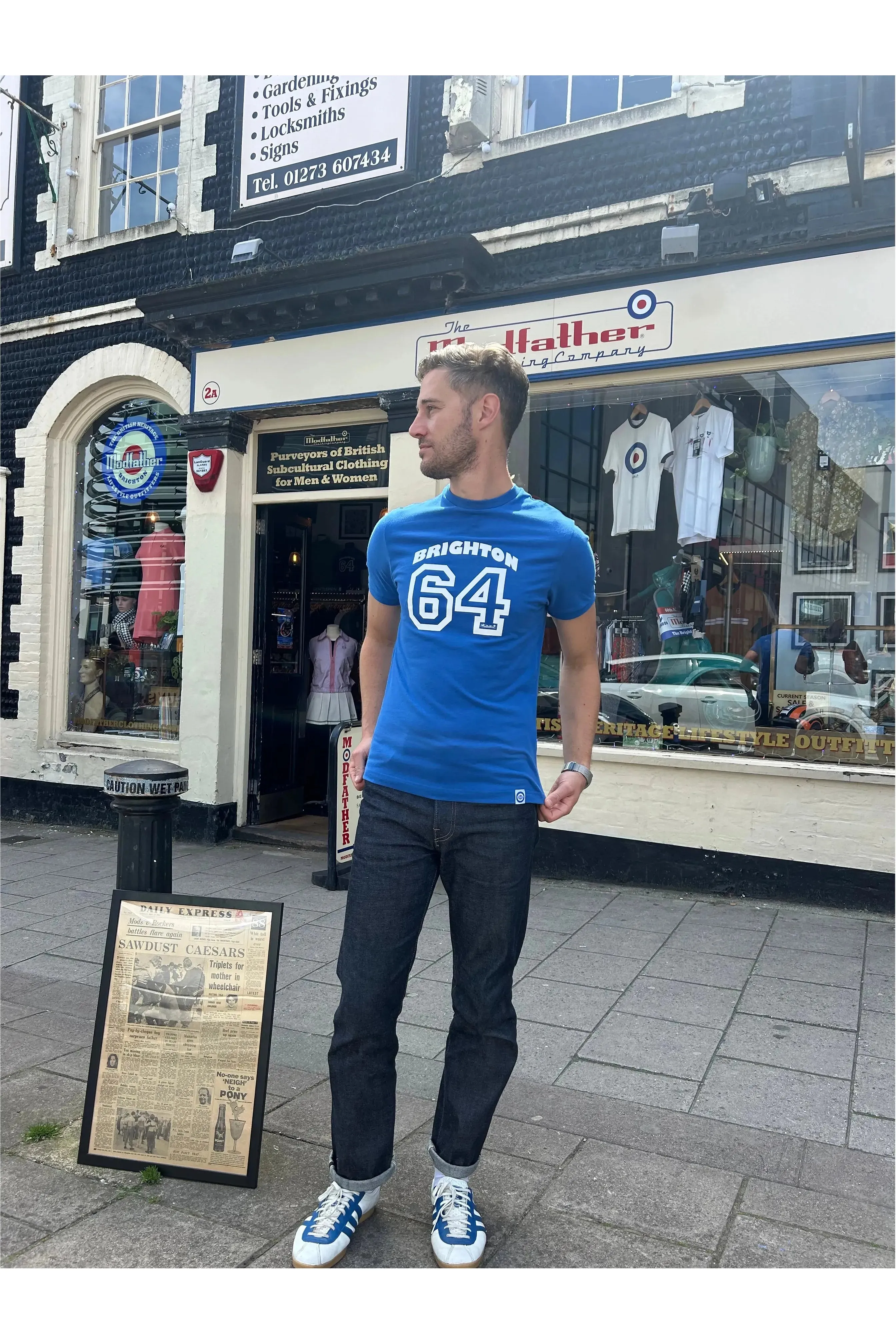 Modfather Clothing - Brighton 64 Savoy Blue - T-Shirt