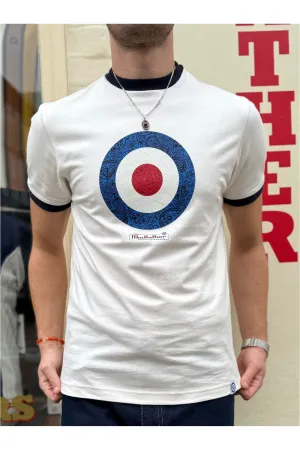 Modfather Clothing - Paisley Target Ecru MF2227 - T-Shirt
