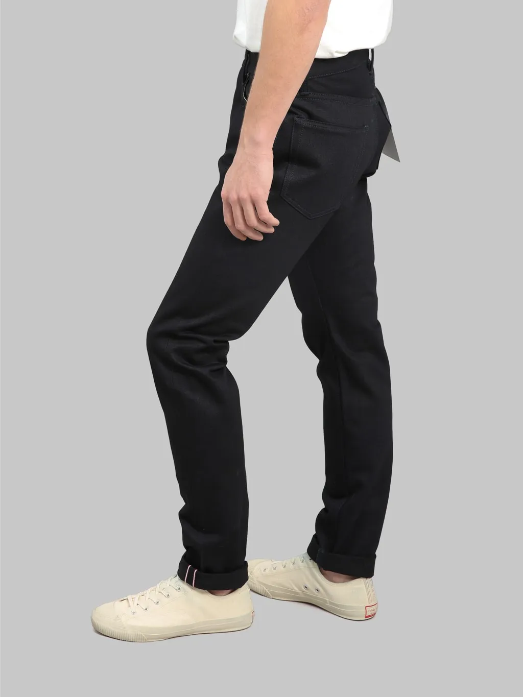 Momotaro 0306-IBSP 15.7oz Indigo X Black Tight Tapered Jeans