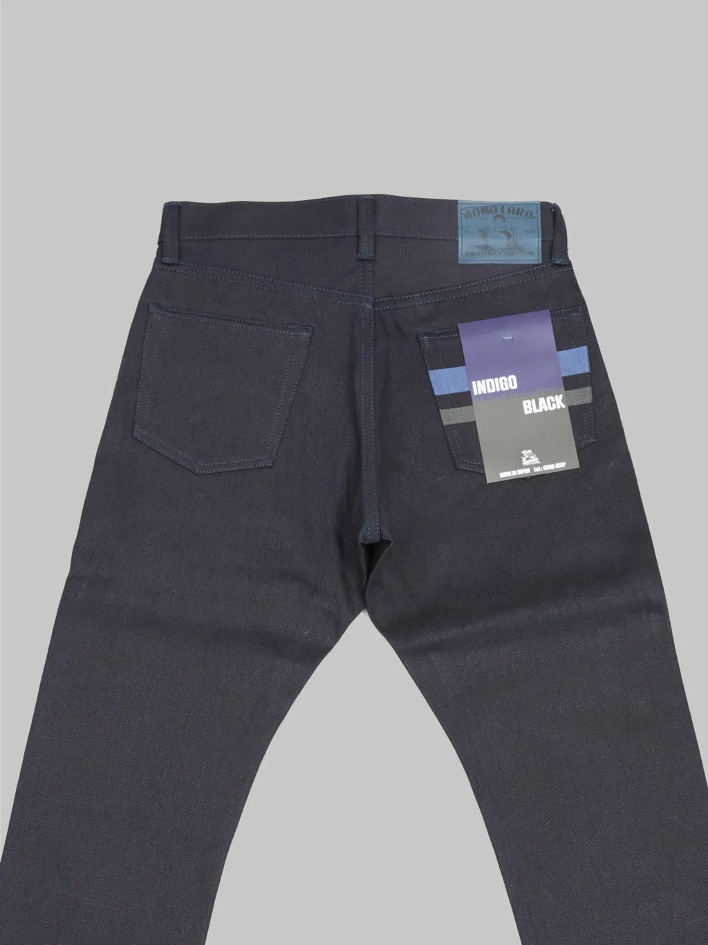 Momotaro 0306-IBSP 15.7oz Indigo X Black Tight Tapered Jeans