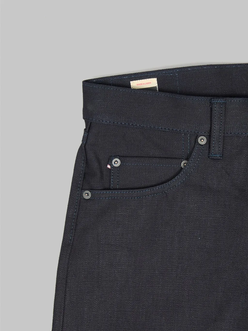 Momotaro 0306-IBSP 15.7oz Indigo X Black Tight Tapered Jeans