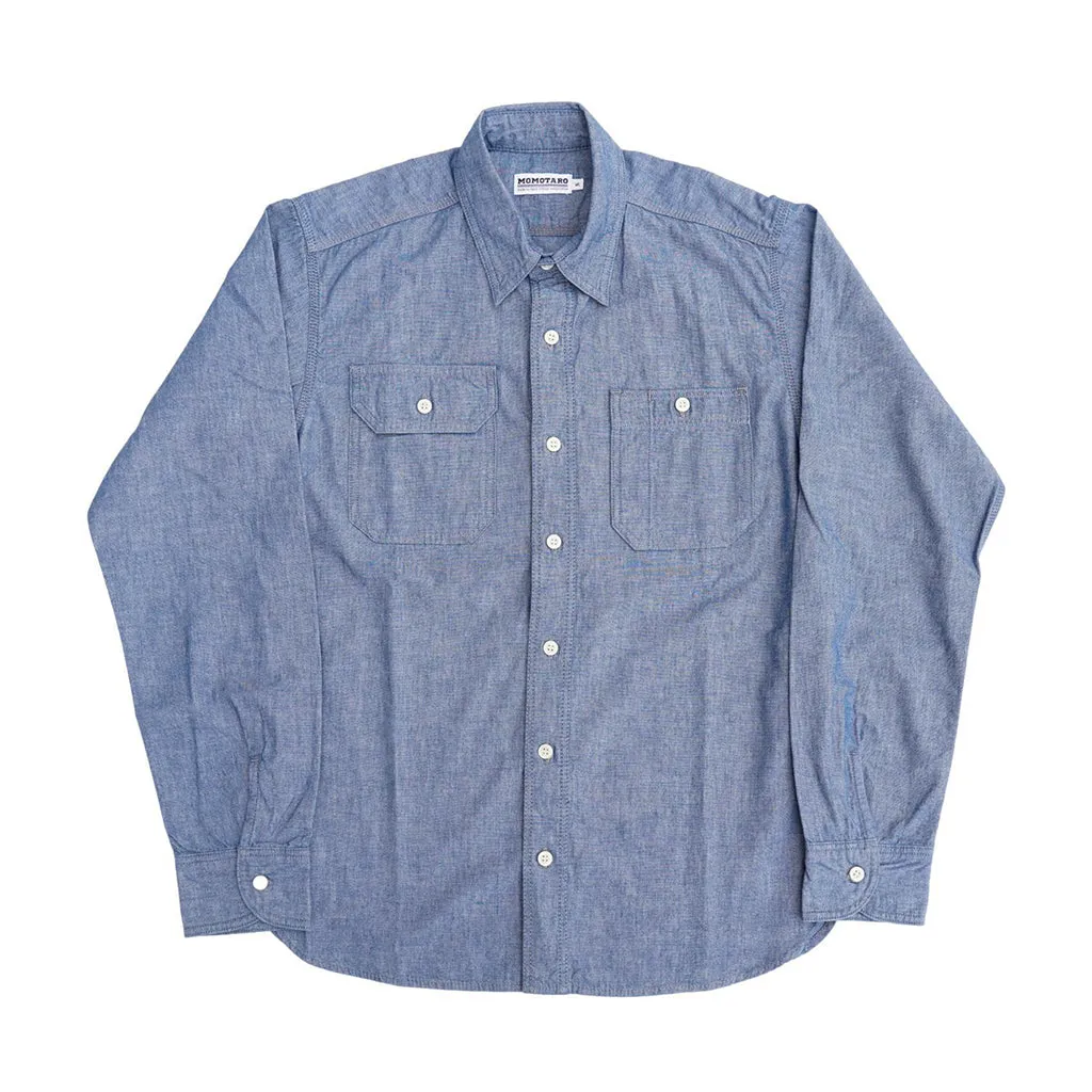Momotaro 5oz. Selvedge Chambray Work Shirt