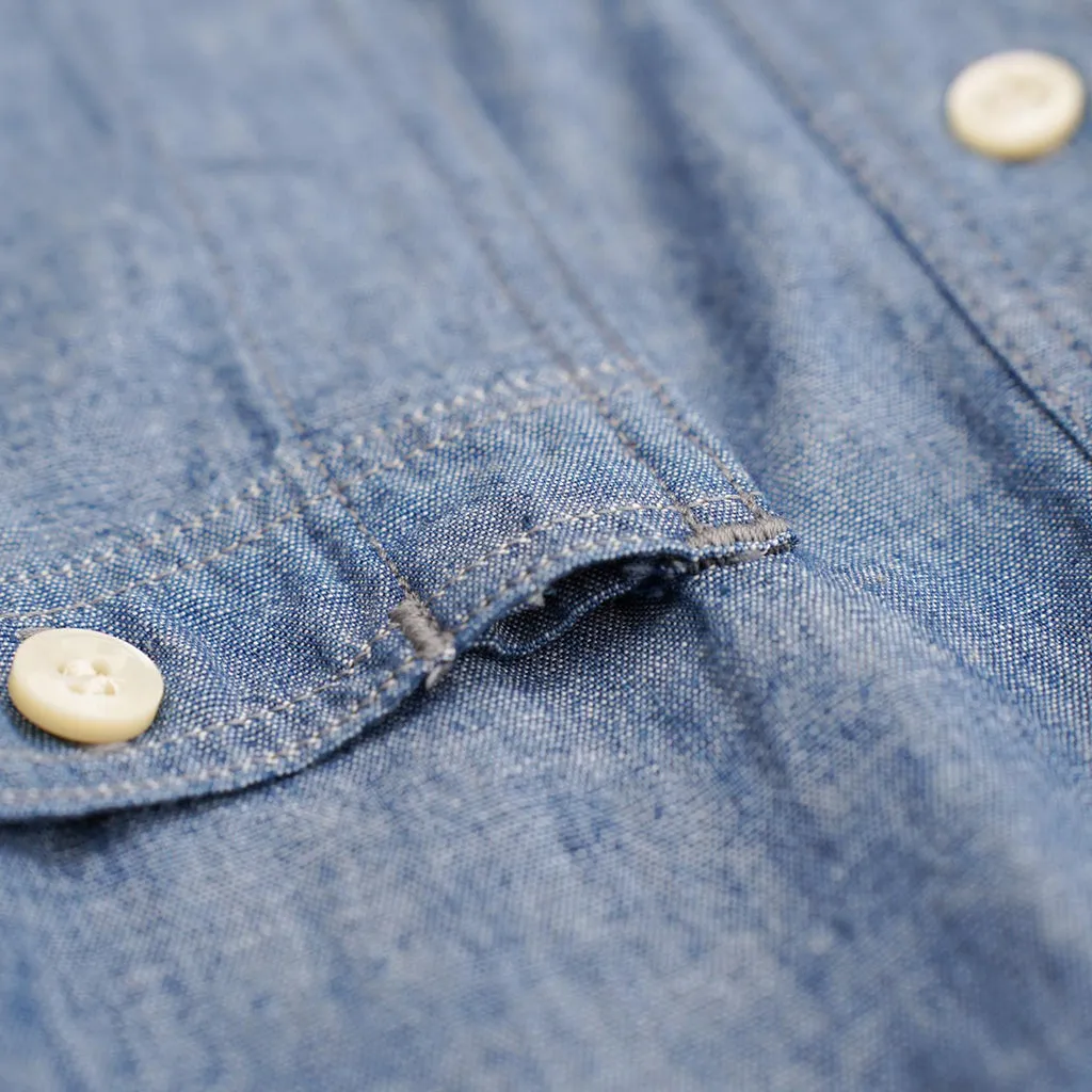 Momotaro 5oz. Selvedge Chambray Work Shirt