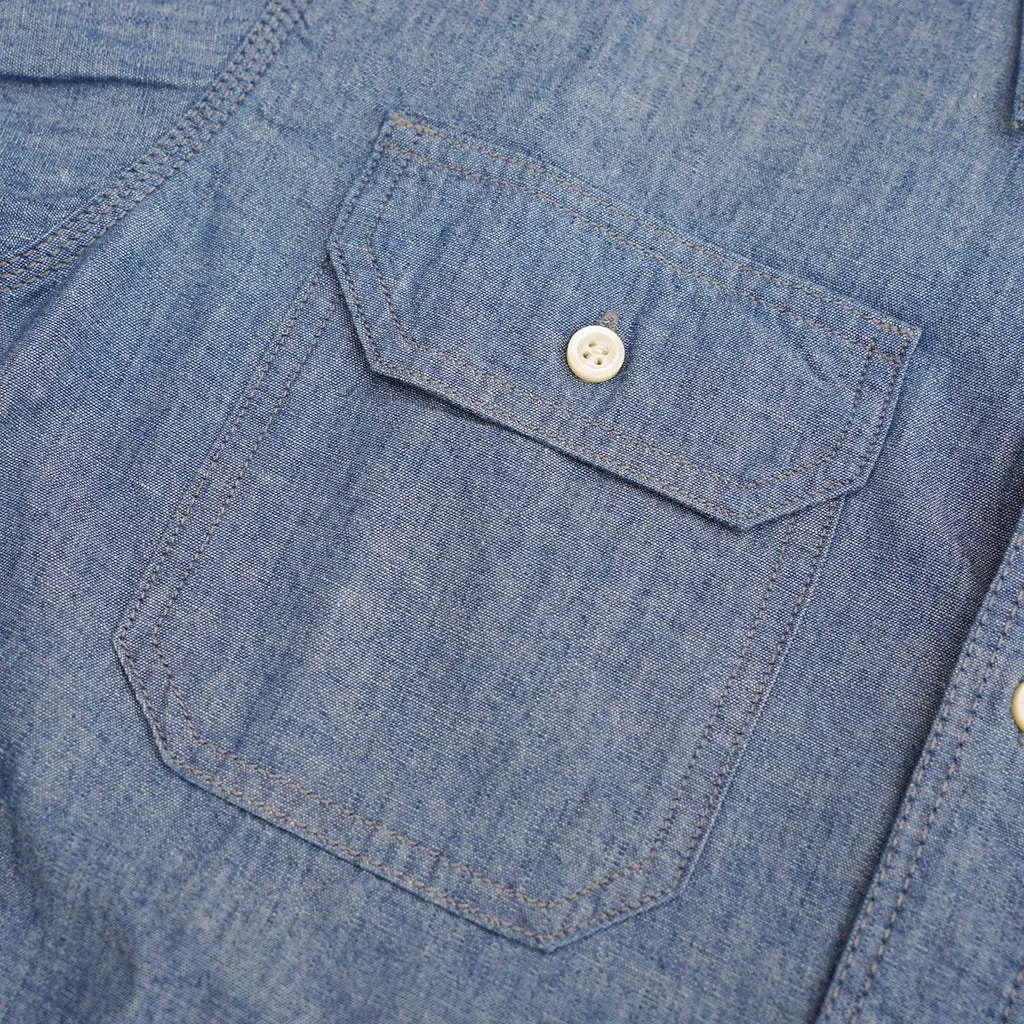 Momotaro 5oz. Selvedge Chambray Work Shirt