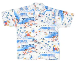 Mookie Sato x Avanti Aloha Hawaii White Retro Hawaiian Shirt
