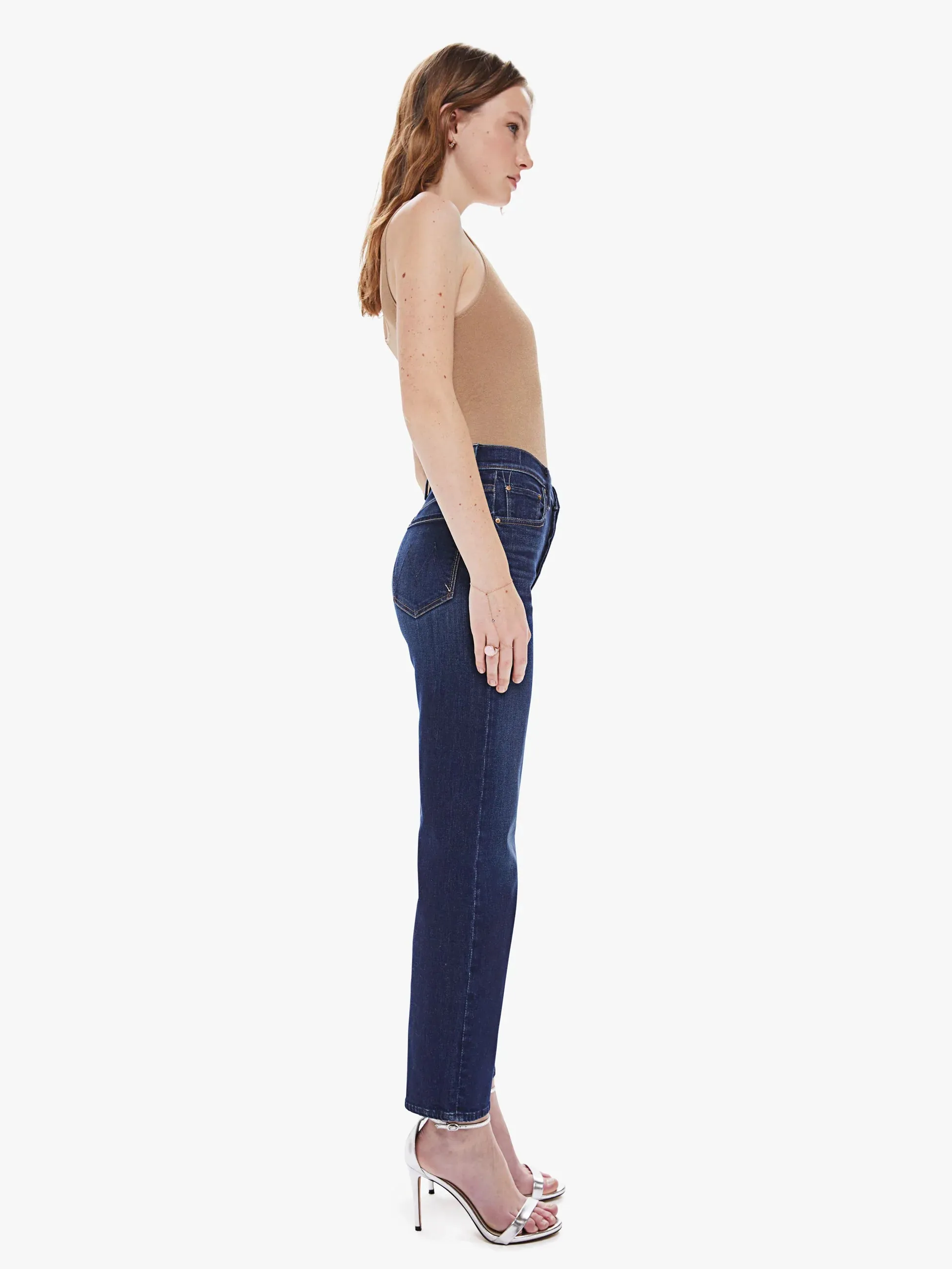 Mother Denim Rambler Ankle High Waisted Straight Leg Jeans  - Off Limits