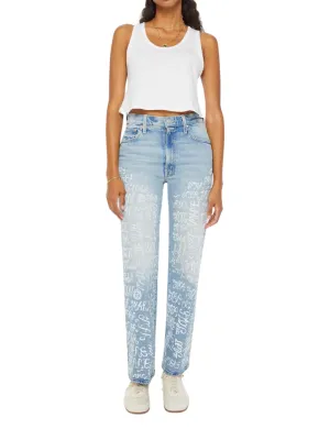 Mother Denim Rambler Zip Hover Straight Leg Jeans- The Sun and The Sea