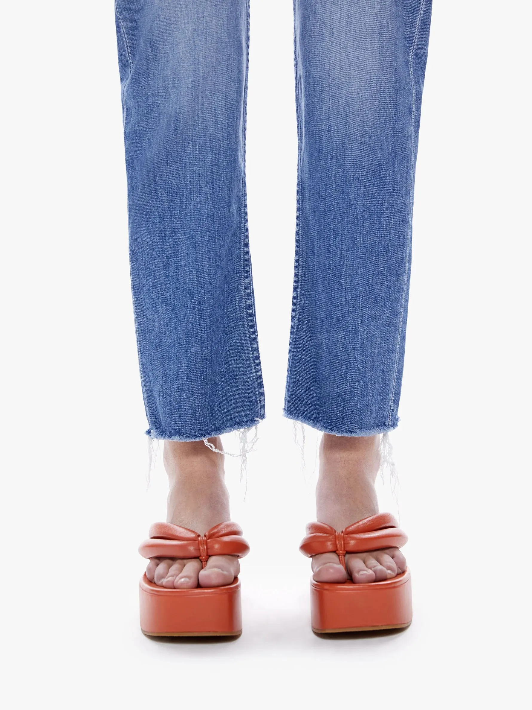 Mother Denim The Tomcat Ankle Fray High Rise Jean - From Out Of Town