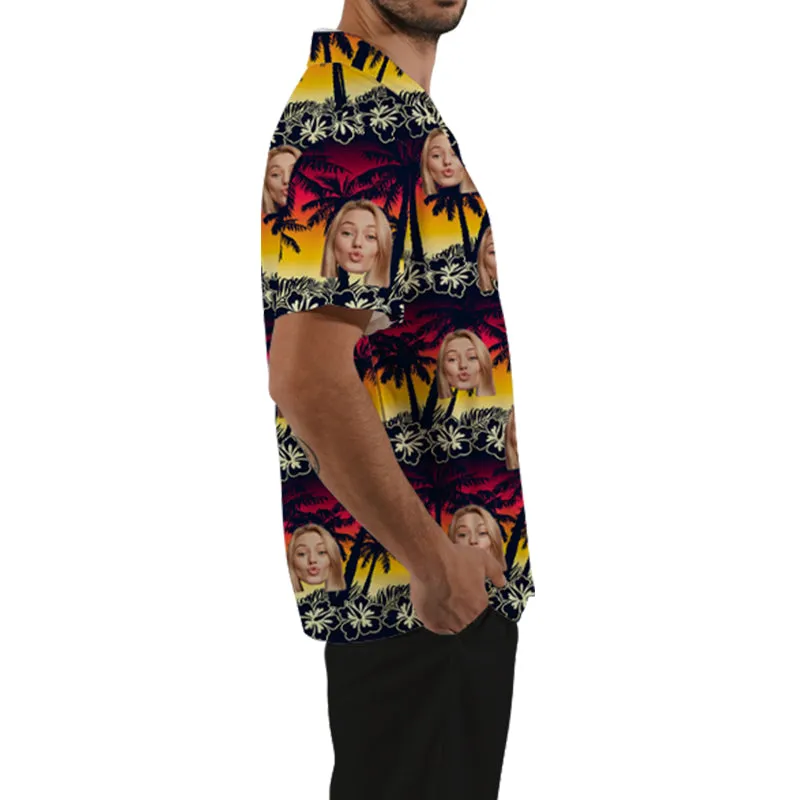 Multicolor Men's Printed Shirts Summer Hawaiian Shirts Customized Tops