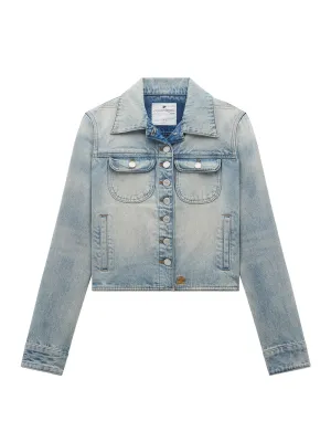 Multiflex Denim Trucker Jacket (Light Blue)