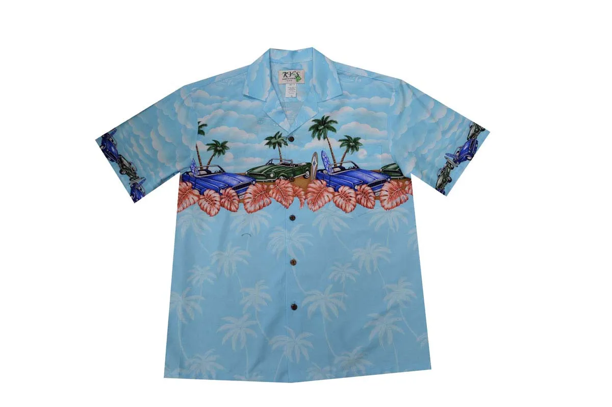Muscle Cars Cotton Aloha Shirt
