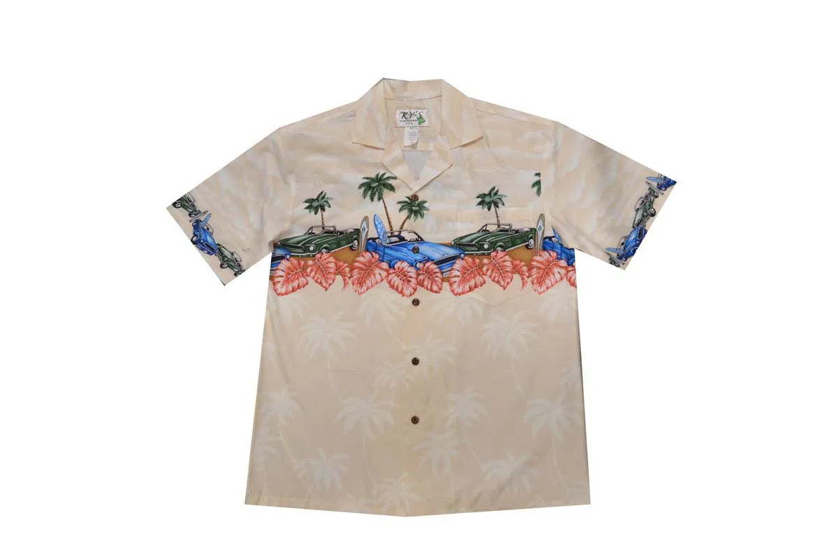 Muscle Cars Cotton Aloha Shirt