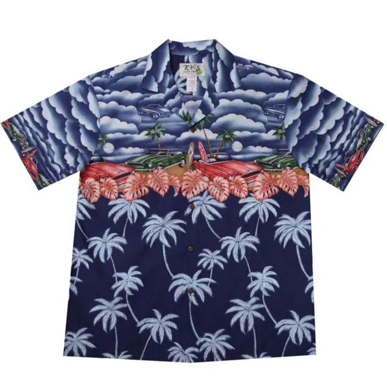 Muscle Cars Cotton Aloha Shirt