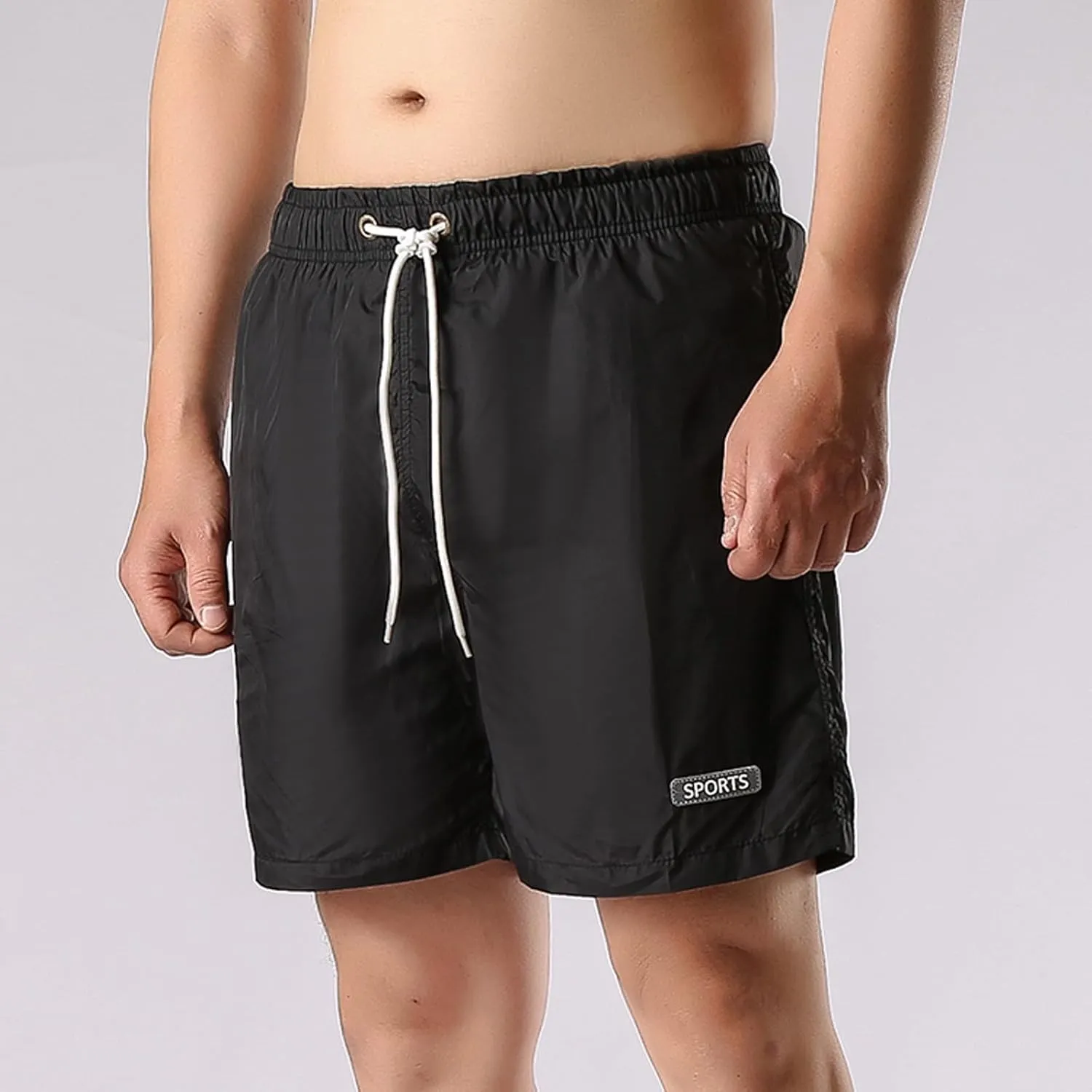 Muscularfit Black Running Shorts Summer Running Athletic Shorts Gym Sport Drawstring Elastic Waist Workout Shorts 3" Inseam